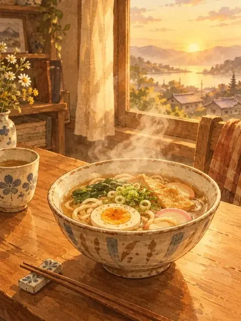 盐与汤的十二时辰 桉林慢读连载作品封面 盐与汤的十二时辰 封面插画